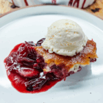 Plum Cobbler a la mode