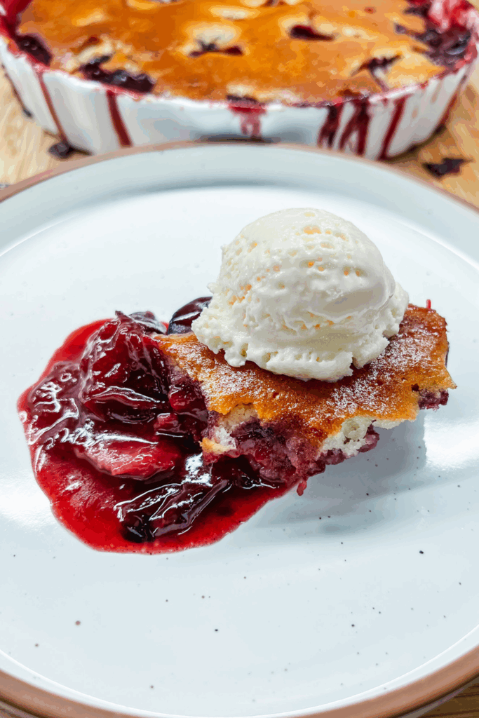 Plum Cobbler a la mode