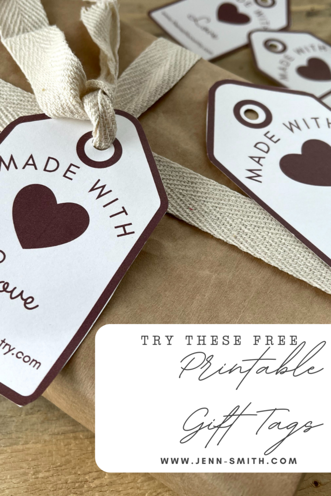 Made with Love Free Printable Gift Tags Pinterest Pin 2