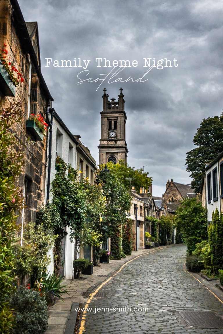 Family Theme Night Scotland Pinterest in with image of Circus Lane Edignburgh, Scotland by Jamie Frasier from Getty Images.