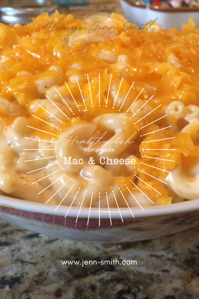Healthy-ish homemade mac and cheese Pinterest Pin