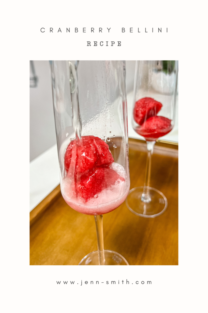 Cranberry Bellini Recipe Clean Pinterest Pin