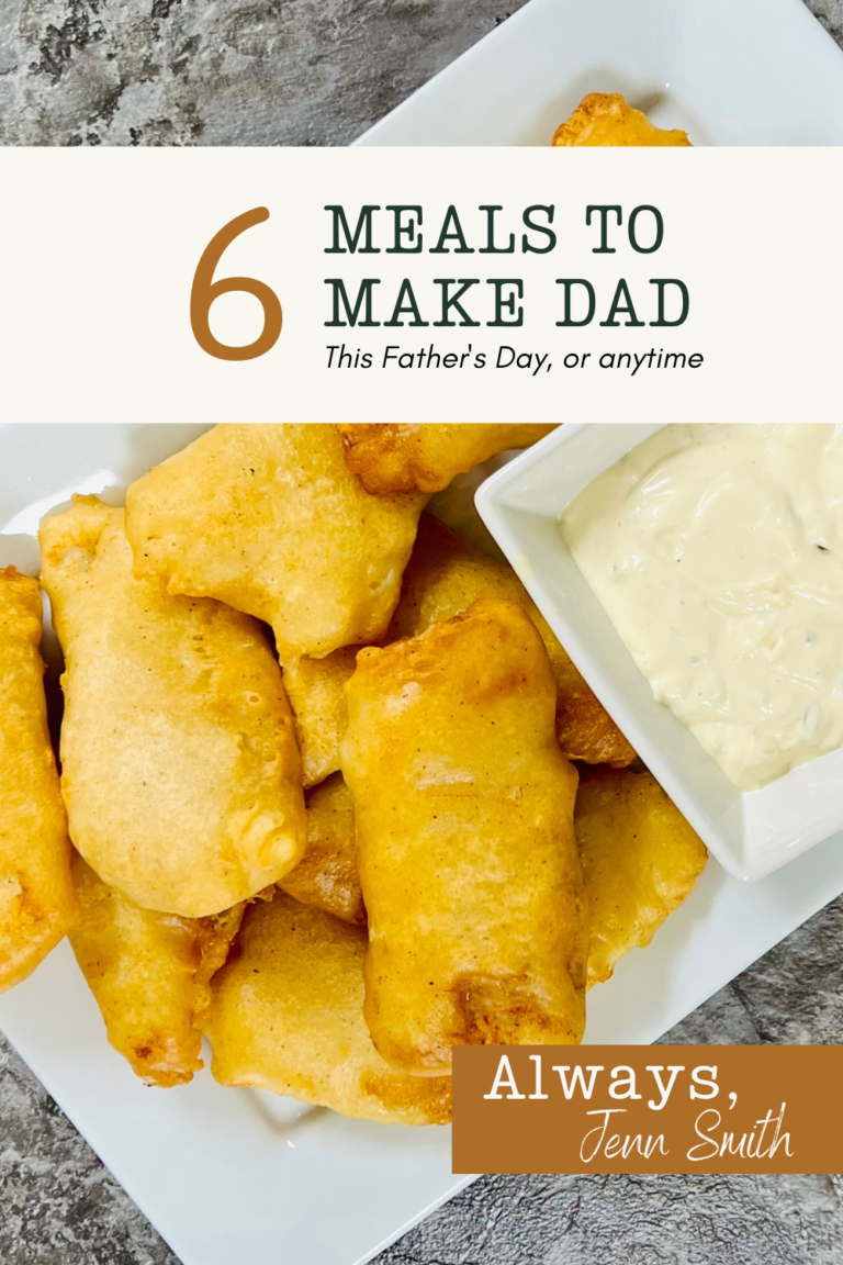 6 meals to make dad Pinterest pin