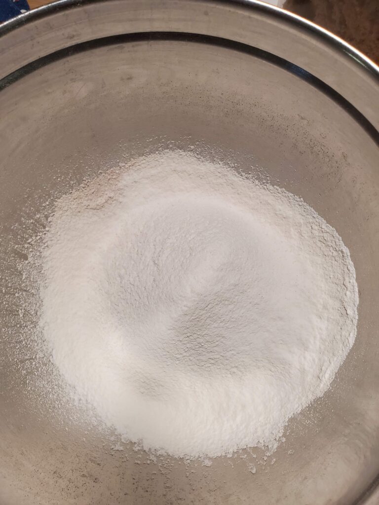 dry ingredients sifted.