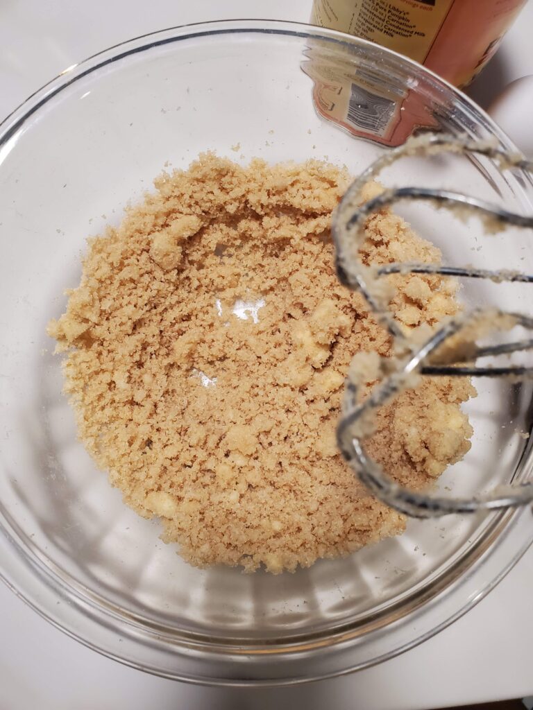 sugar and butterblended together