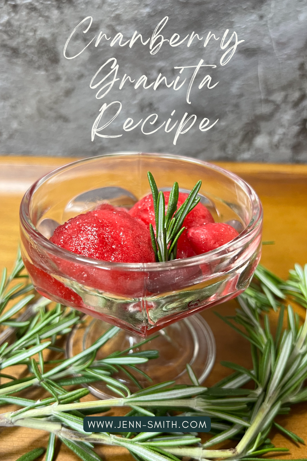 Cranberry Granita Recipe Pinterest Pin