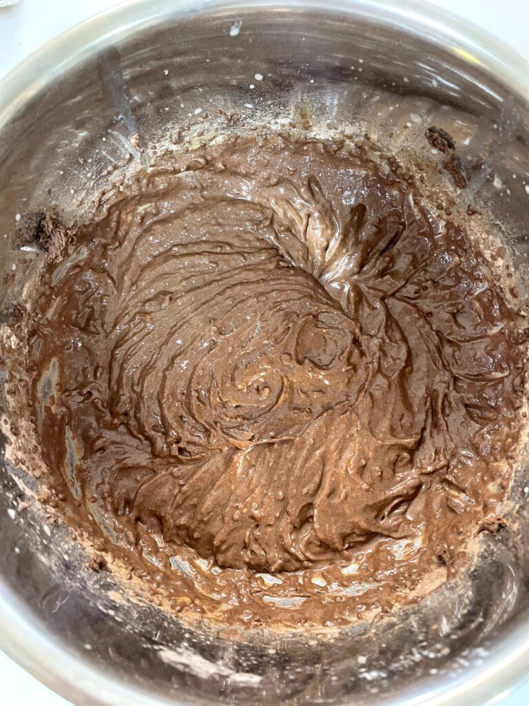 batter after being mixed together.