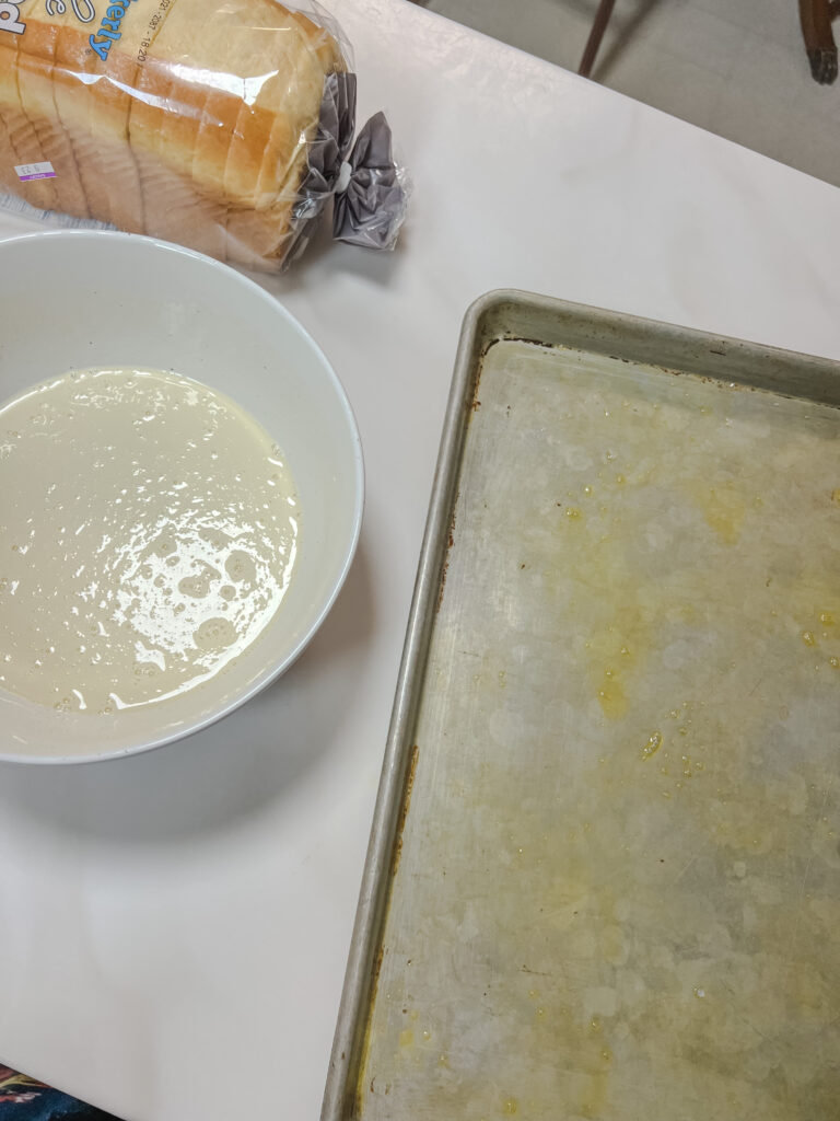 batter made and pan greased.