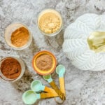 Spices, the spice blend and a ceramic pumpkin