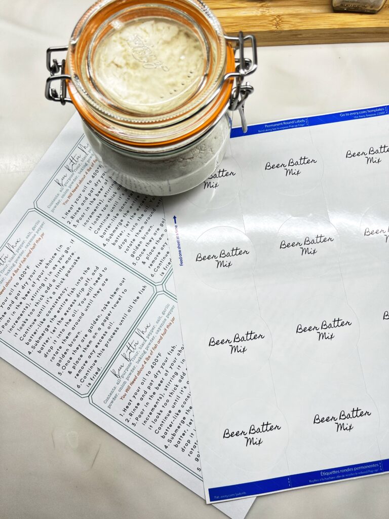 image of the printables with the jar placed above.