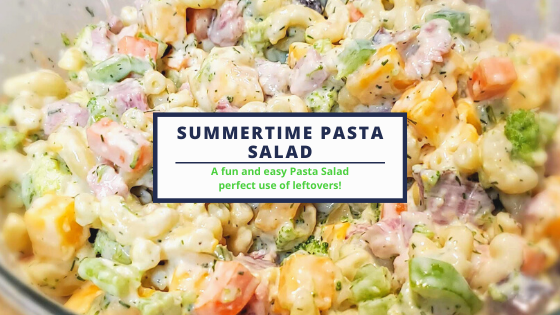 Summertime Pasta Salad blog banner