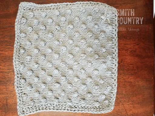 finished bubble washcloth