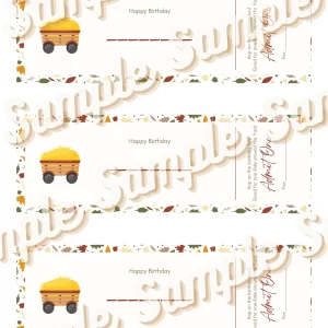 Printable Birthday Tractor Ride Ticket Sample image.