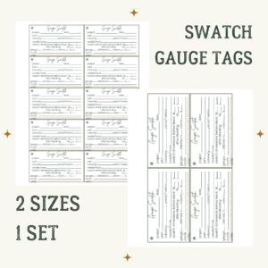 Swatch Gauge Tags Promo Image shows both printables