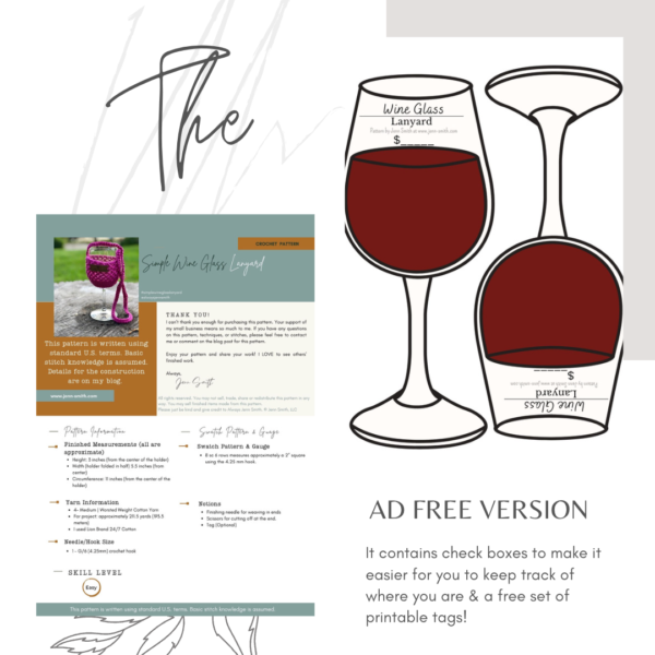 Wine Glass Lanyard Pattern Preview