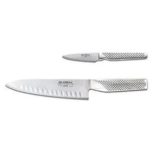 Global 2 Piece Knife Set, 2.3, Silver
