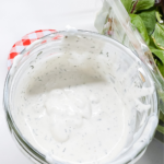 finished ranch dressing in a jar