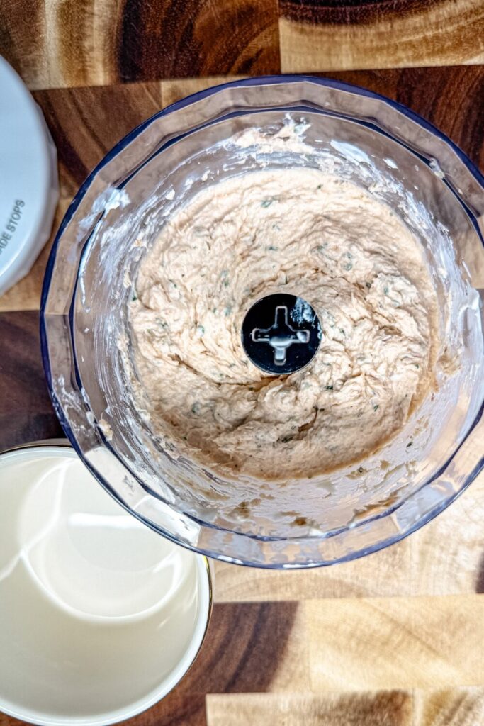 Salmon Rillette finished but still in blender