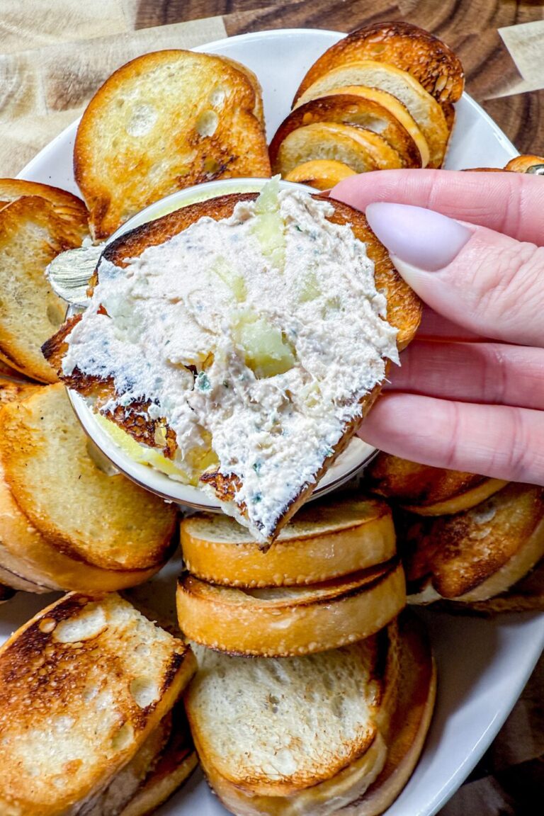 Salmon Rillette spread on toast