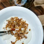 Homemade Granola on yogurt