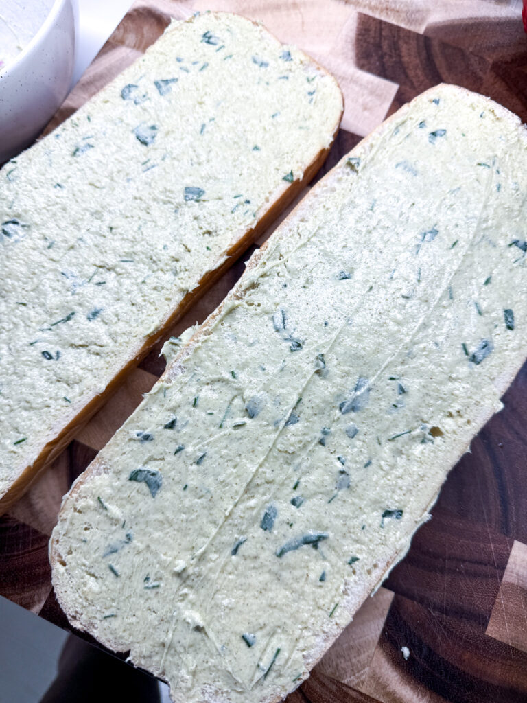 Compound butter on Italian Bread