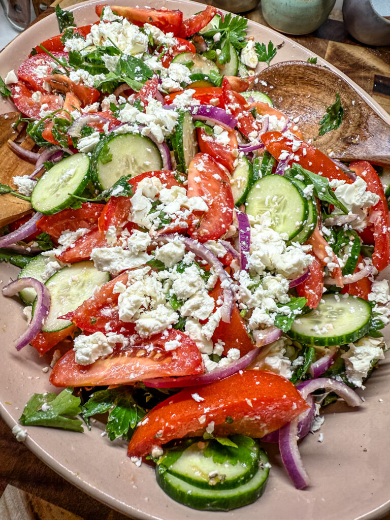 finished greek salad