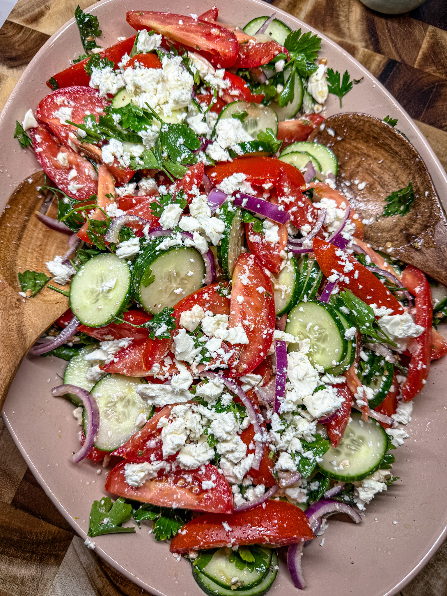 finished greek salad