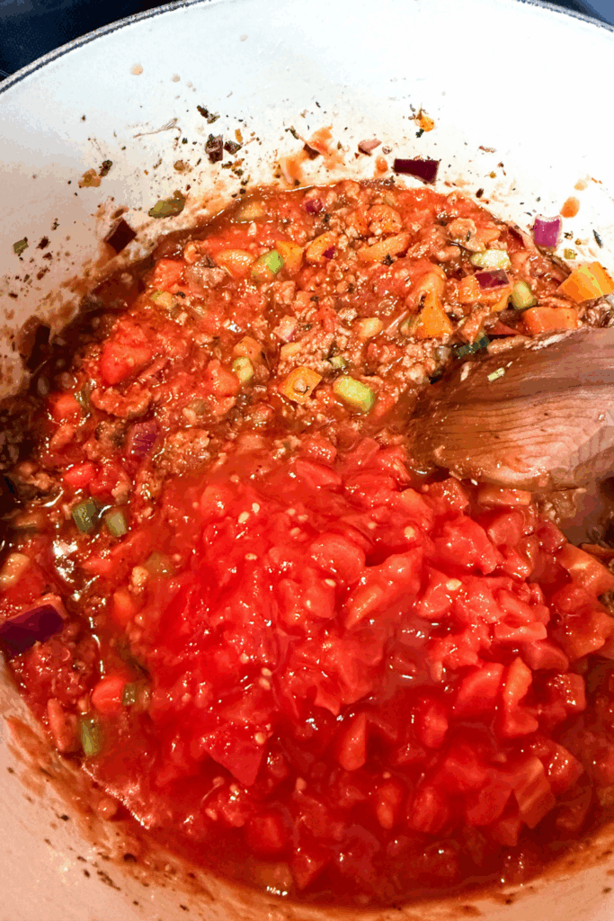 diced tomatoes added