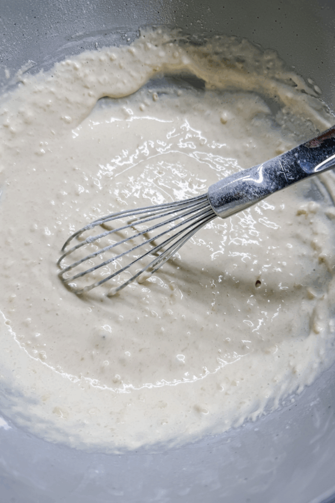 the batter mixture before the egg whites