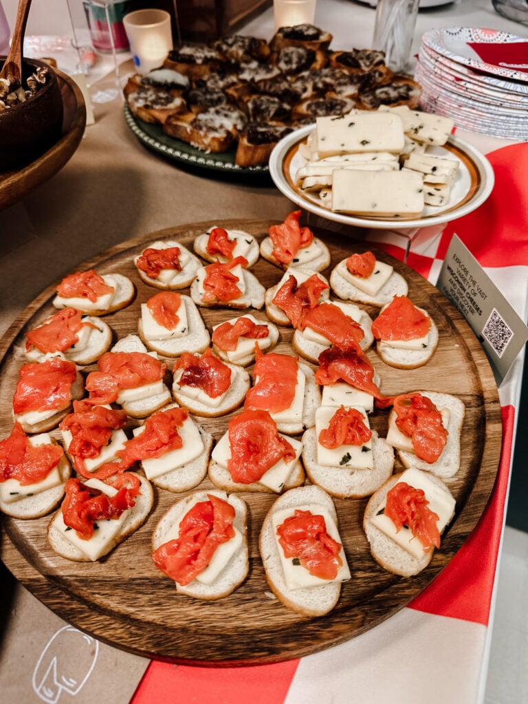 image of lox and bagel bites from c heeselandia party