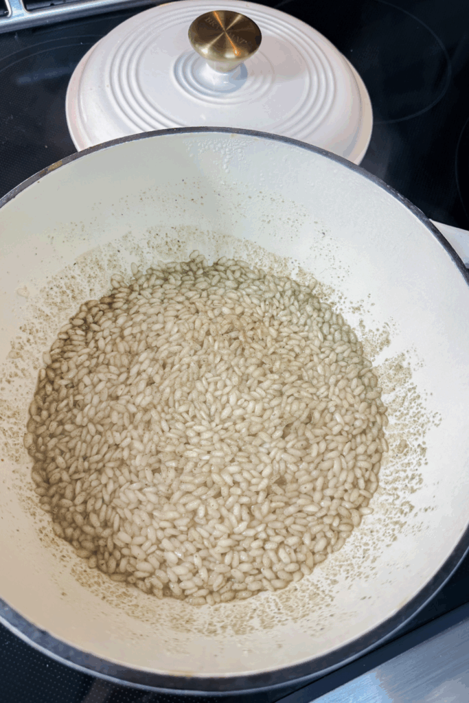 risotto after simmering