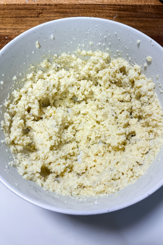 Smooth potato mixture base for ham croquettes